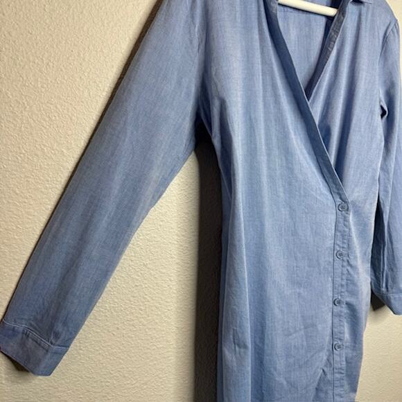 Stateside USA Classiccore Denim Wrap Button Casual Dress Sz Medium - Picture 8 of 16